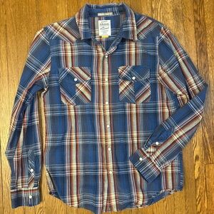 44m Legendary Goods Men's Multicolor Plaid Button Down Shirt